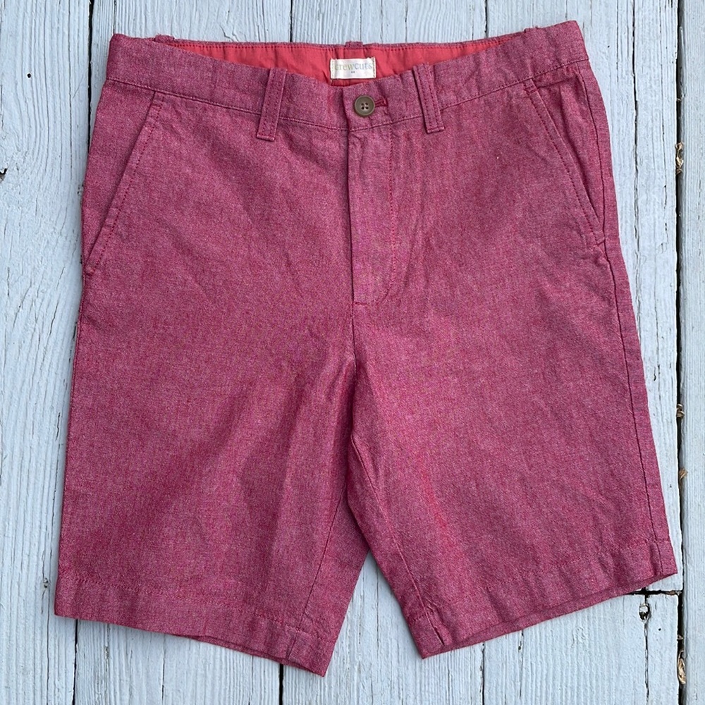 JCrew Crewcuts Red Chambray Gramercy Shorts Size 10